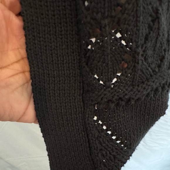 Lane Bryant plus size Lacy Cardigan. Black. Size 22/24. Open Front. Long Sleeve. - Picture 7 of 9